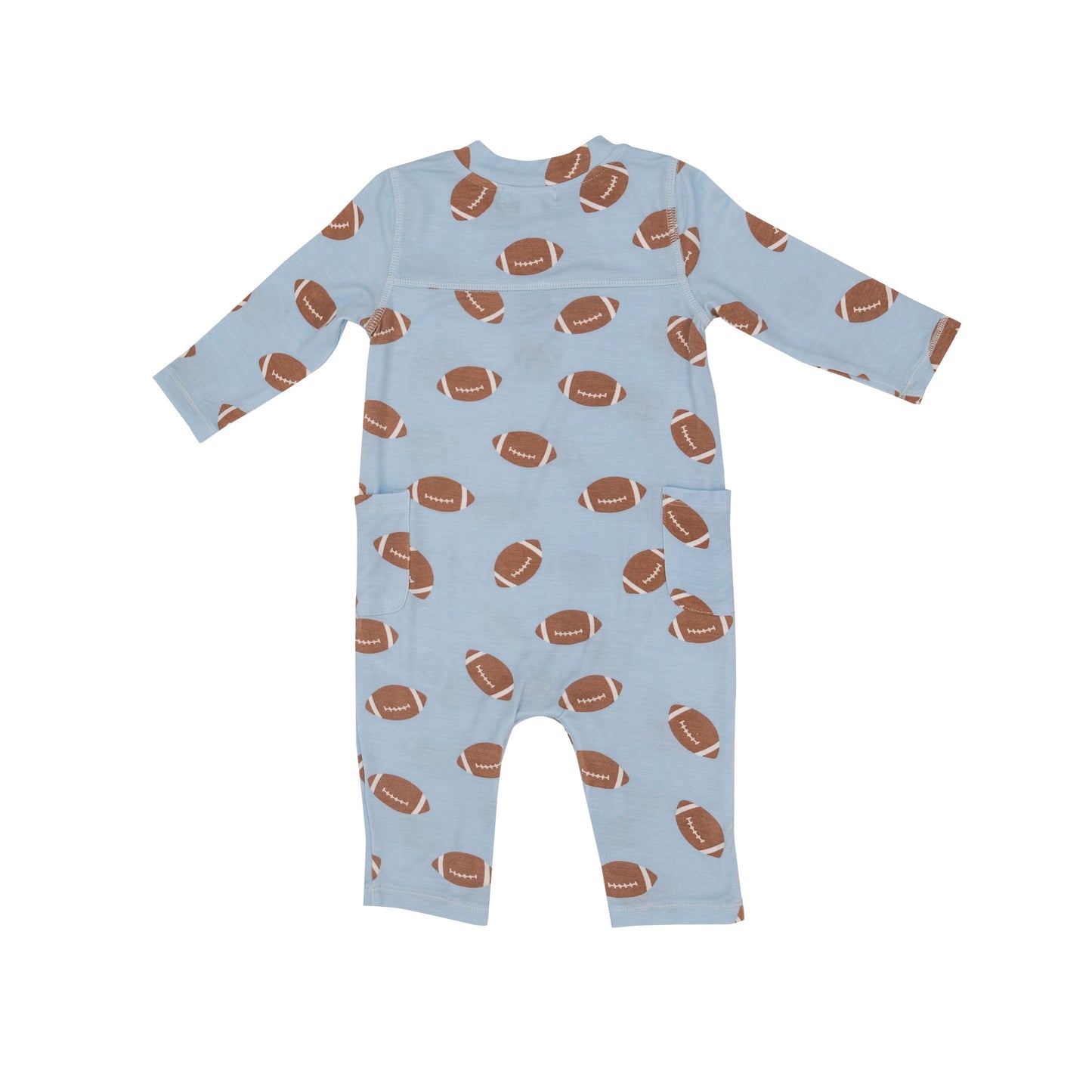 Henley Romper, Football Blue