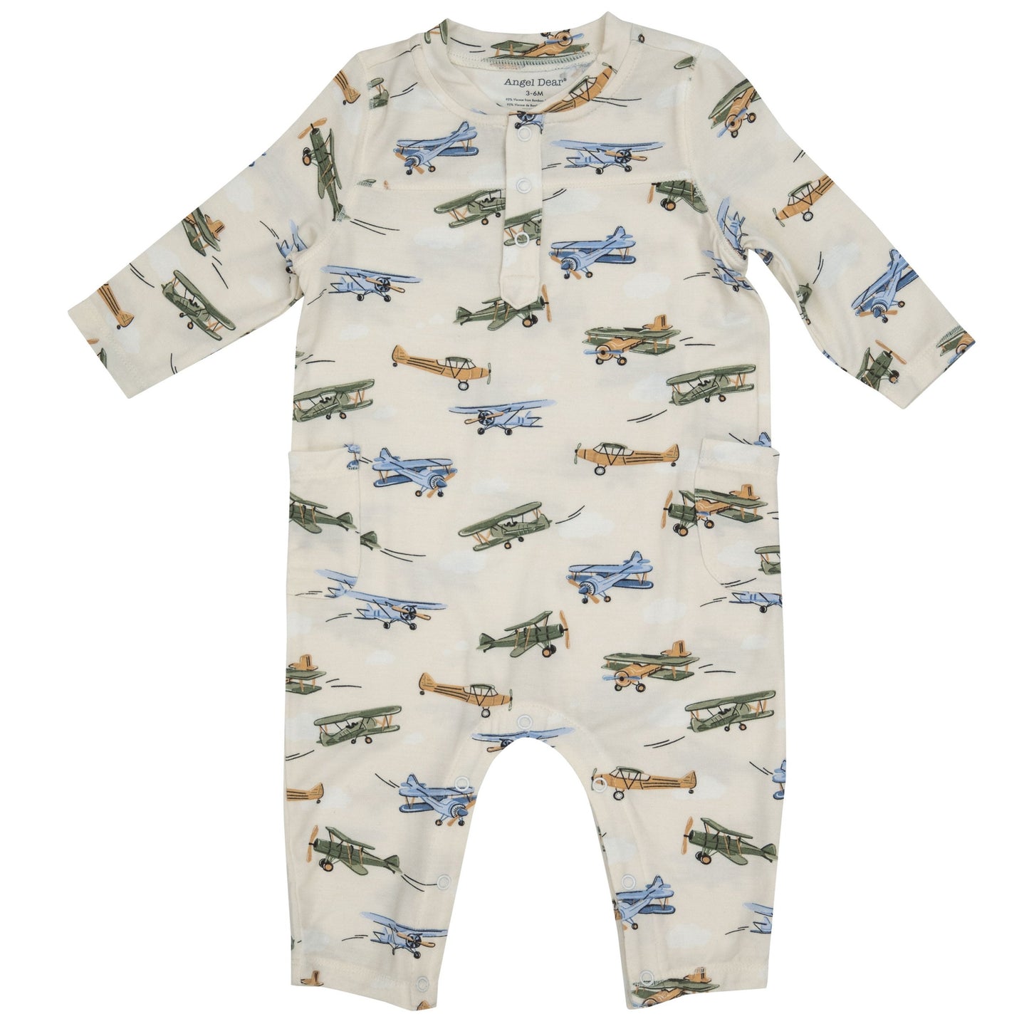Henley Romper, Vintage Airplane