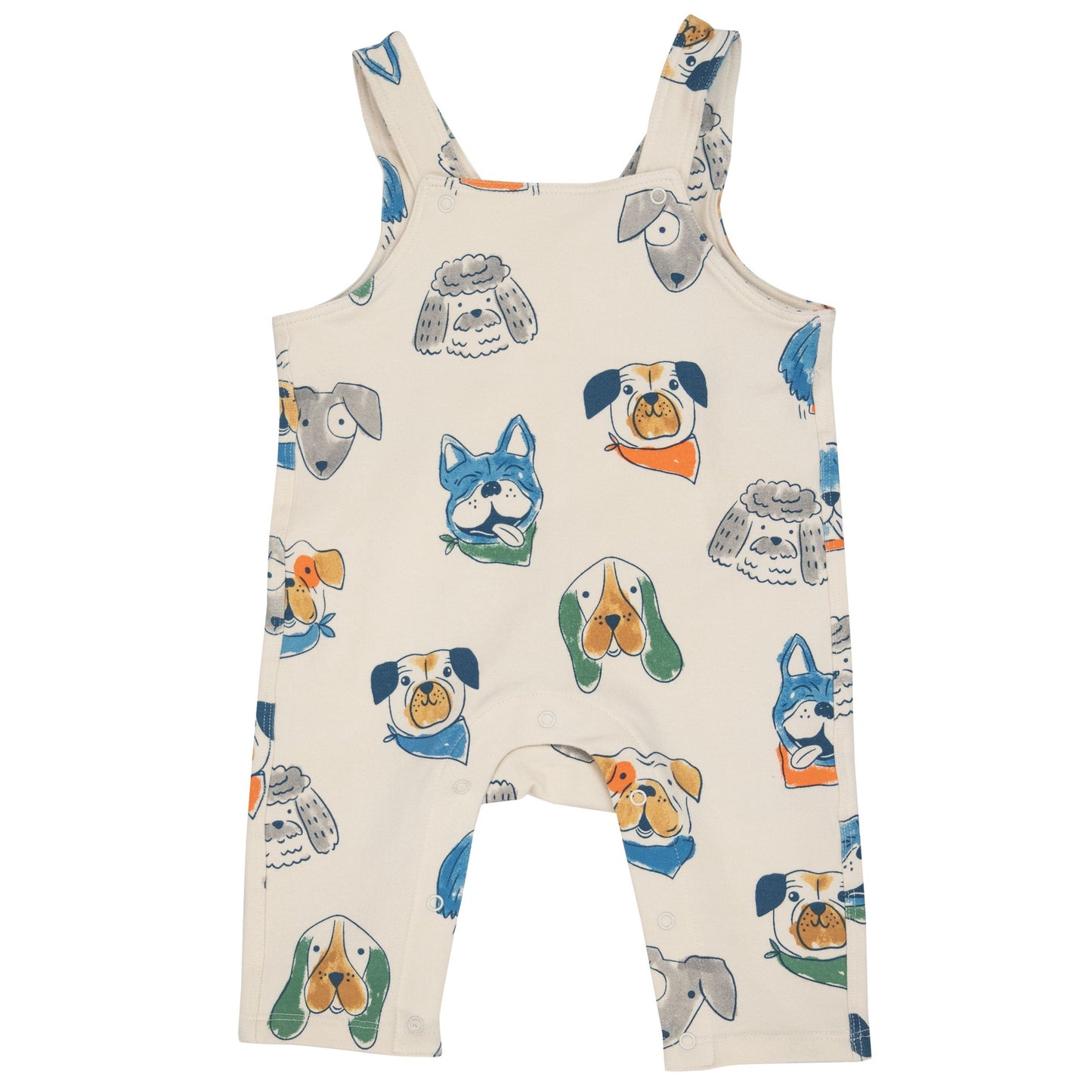 French Terry Overalls, Furry Friends