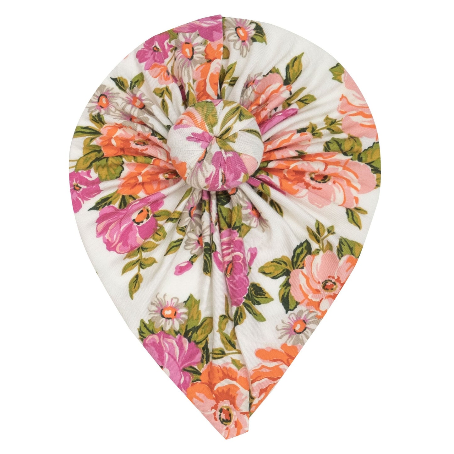 Turban Headwrap, Wild Rose Floral Pink
