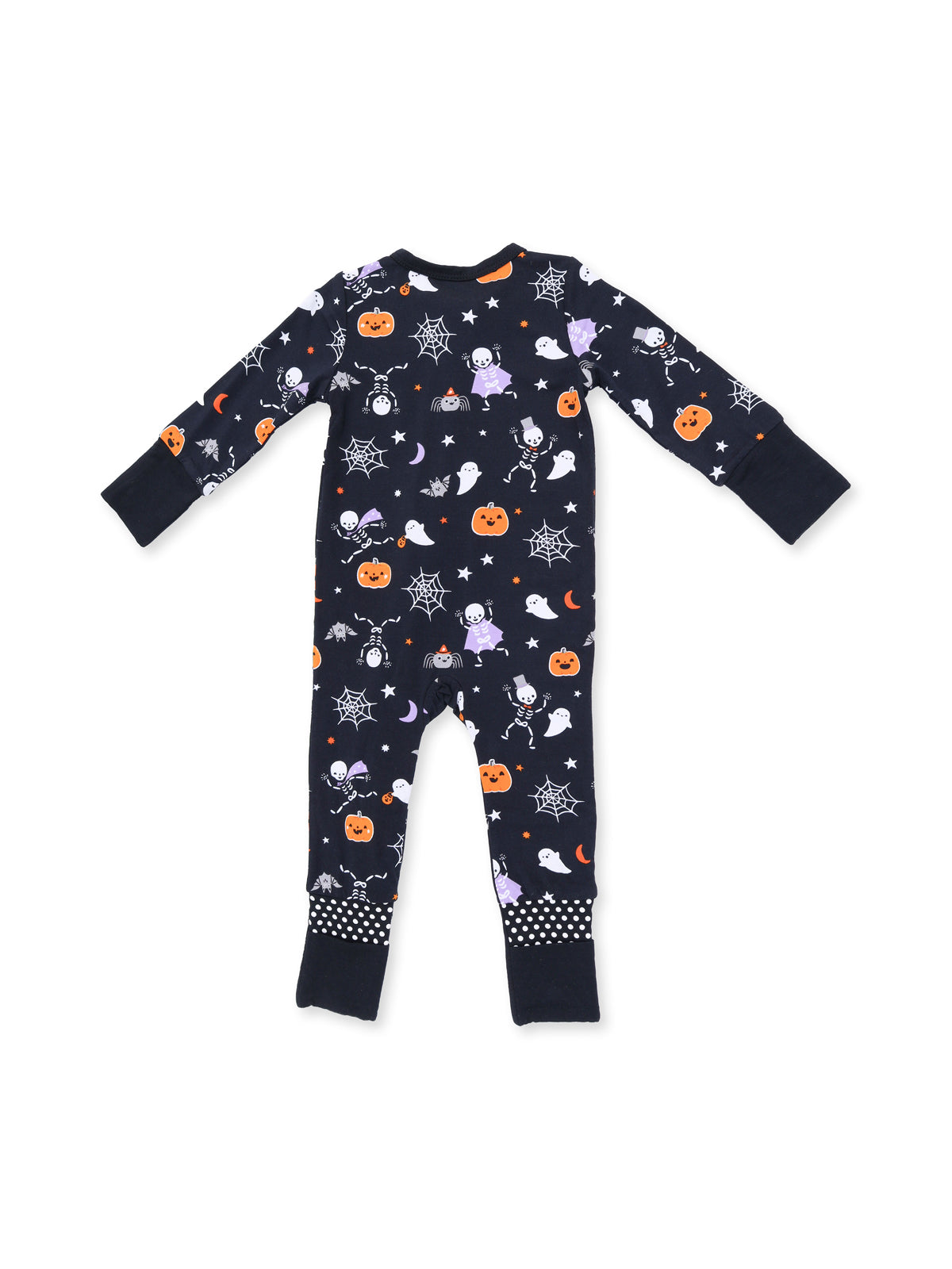 2-Way Zip Romper, Glow-in-the-Dark Halloween Skeleton Buddies