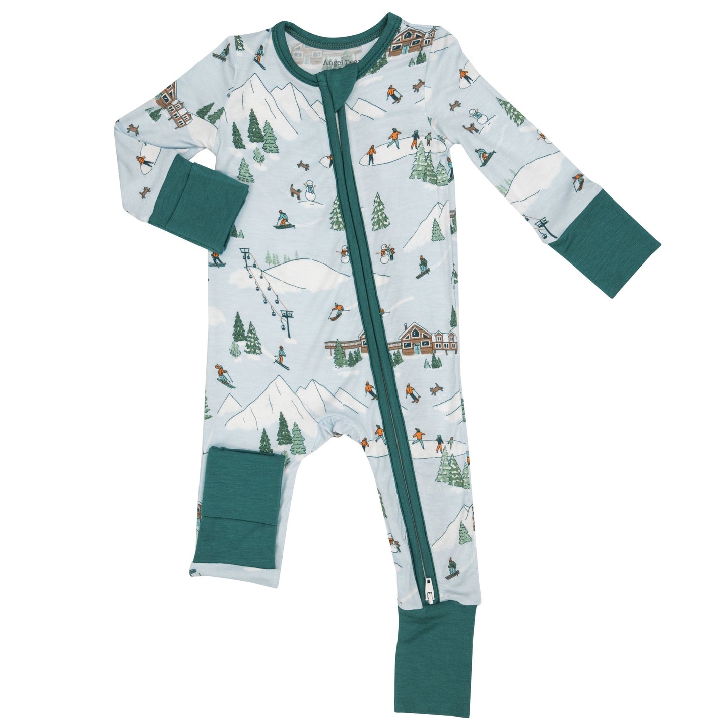 2-Way Zip Romper, Winter Fun Skiing