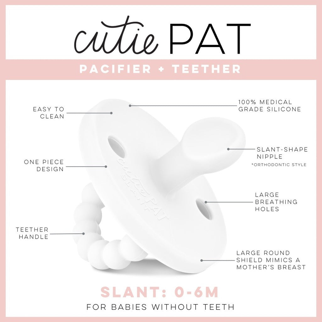 Cutie PAT Slant Pacifier, Ivory