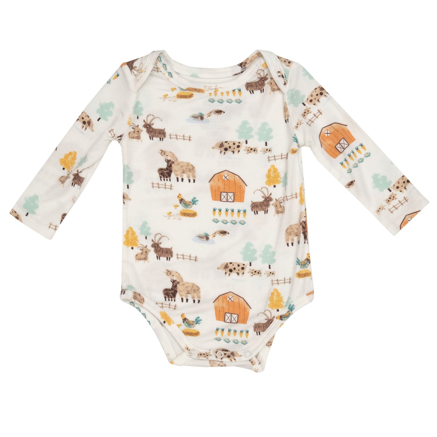 Long Sleeve Bodysuit, Alpaca Farm