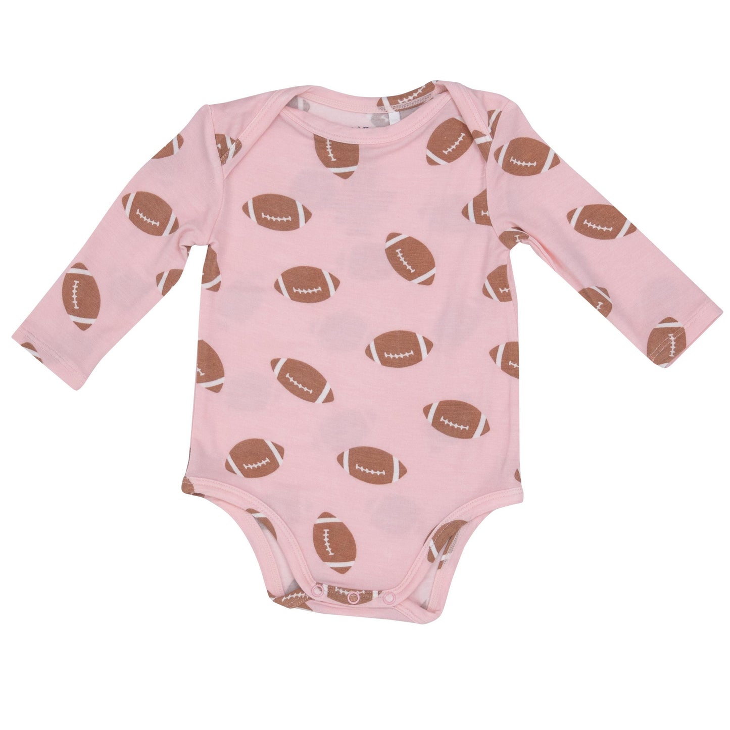 Long Sleeve Bodysuit, Football Pink