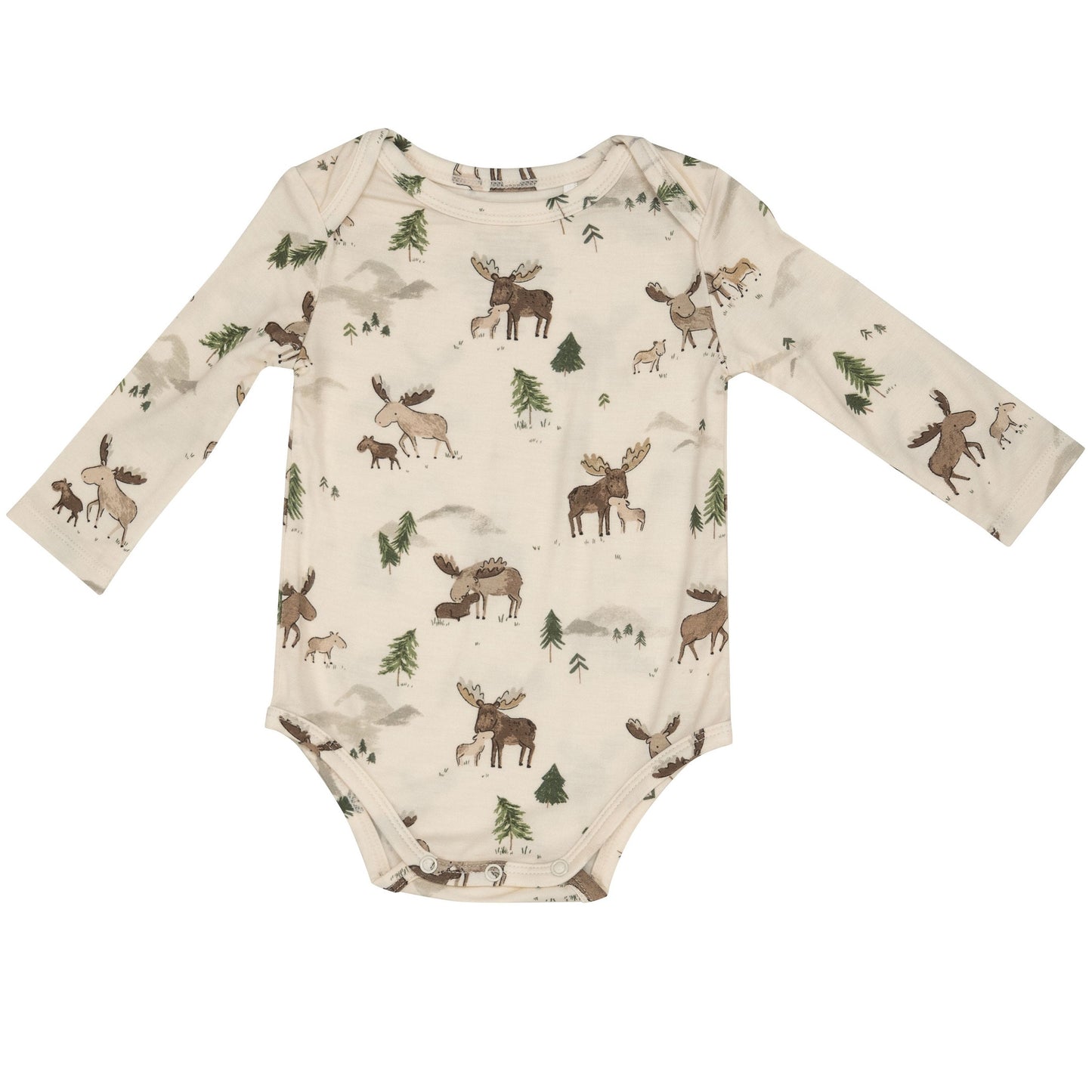 Long Sleeve Bodysuit, Moose Family
