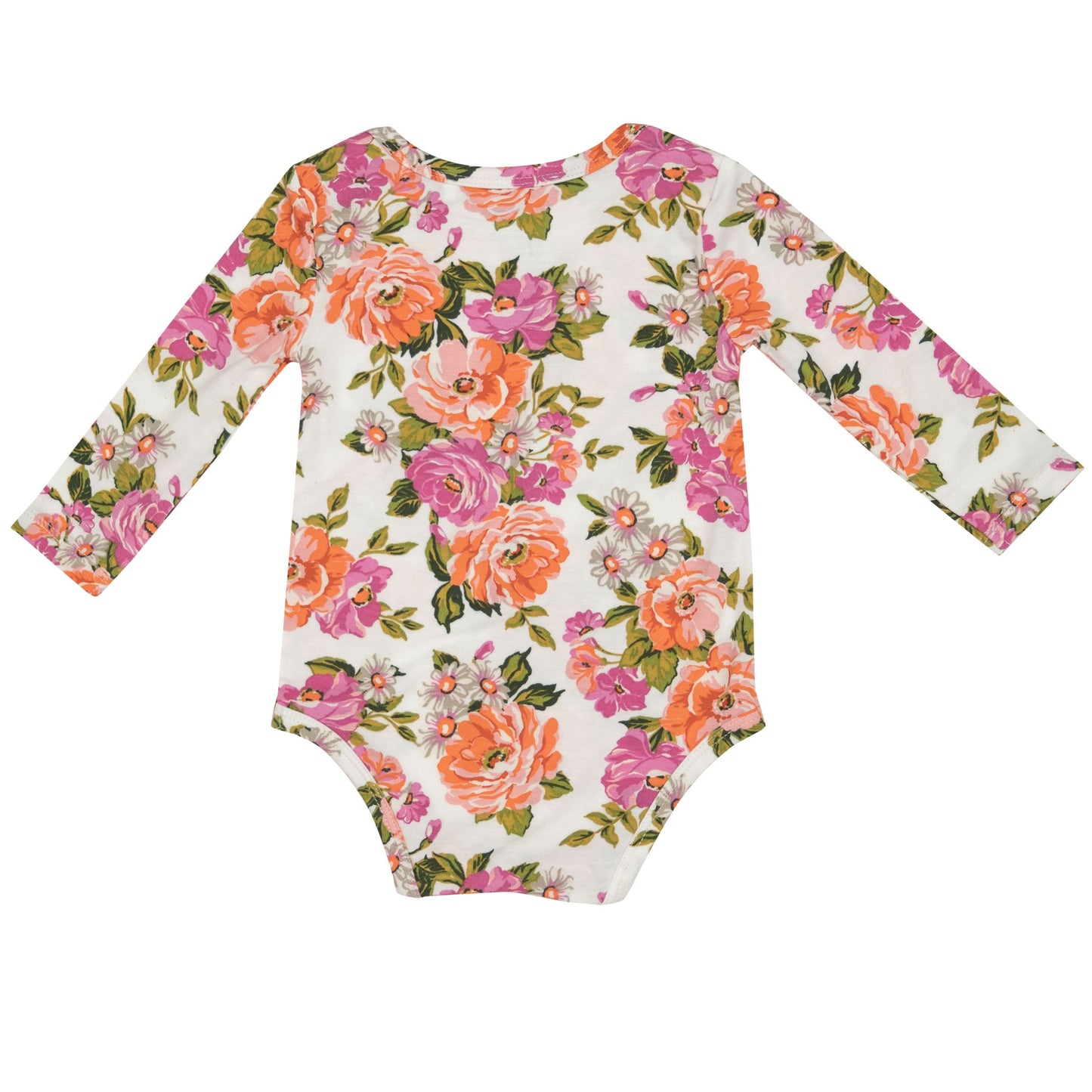 Long Sleeve Bodysuit, Wild Rose Floral Pink