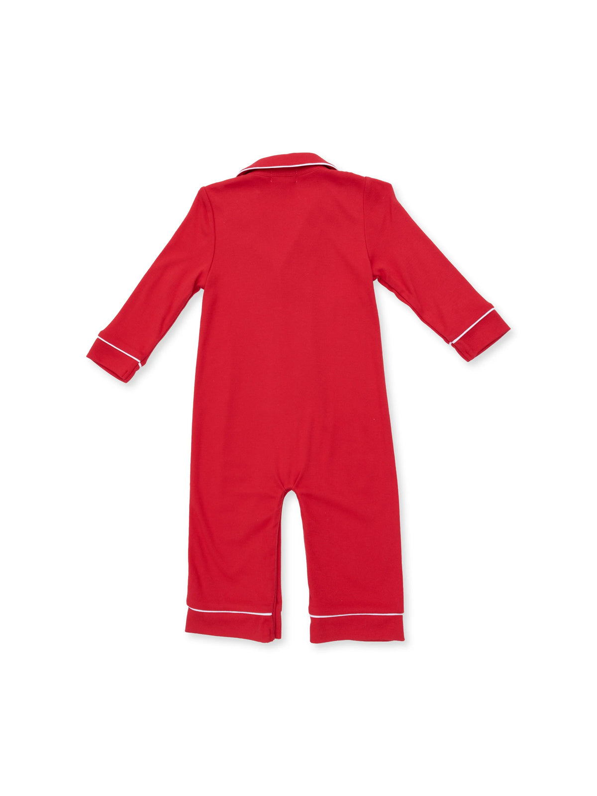 Knit Coat Style Romper, Ribbon Red