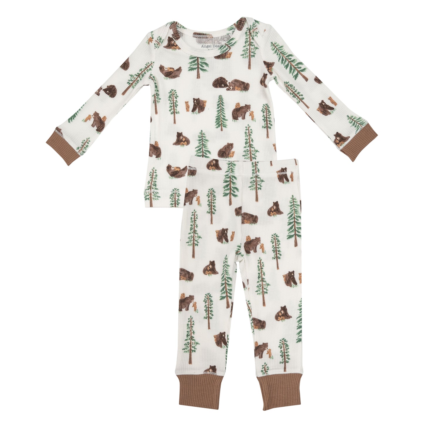 Thermal 2-Piece Lounge Wear Set, Brown Bears