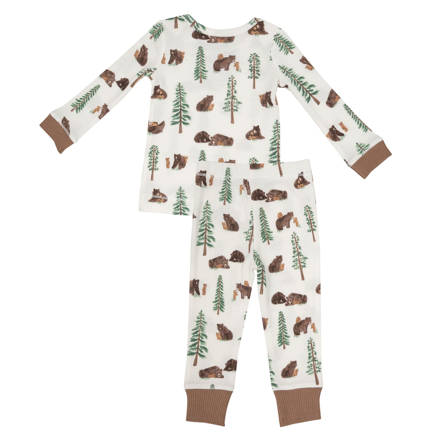 Thermal 2-Piece Lounge Wear Set, Brown Bears