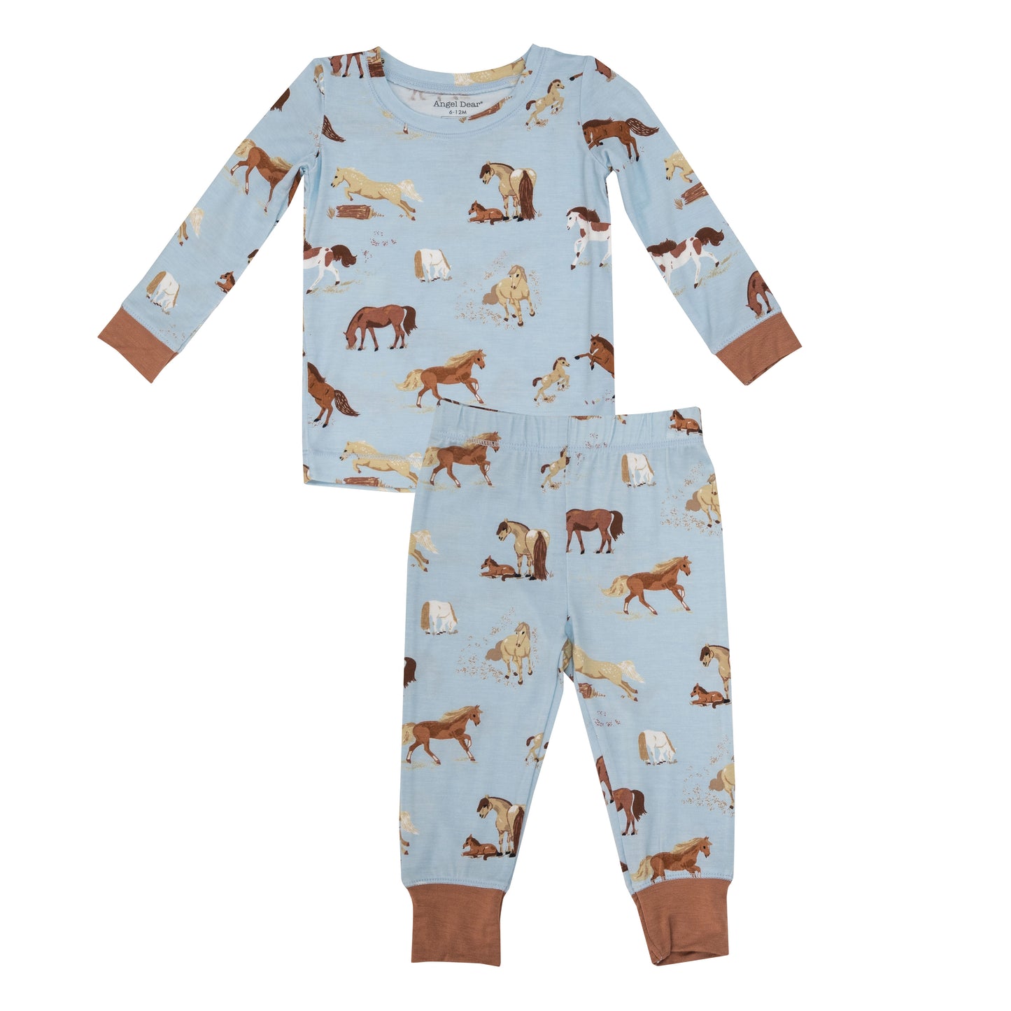 2-Piece Lounge Wear Set, Horses Blue