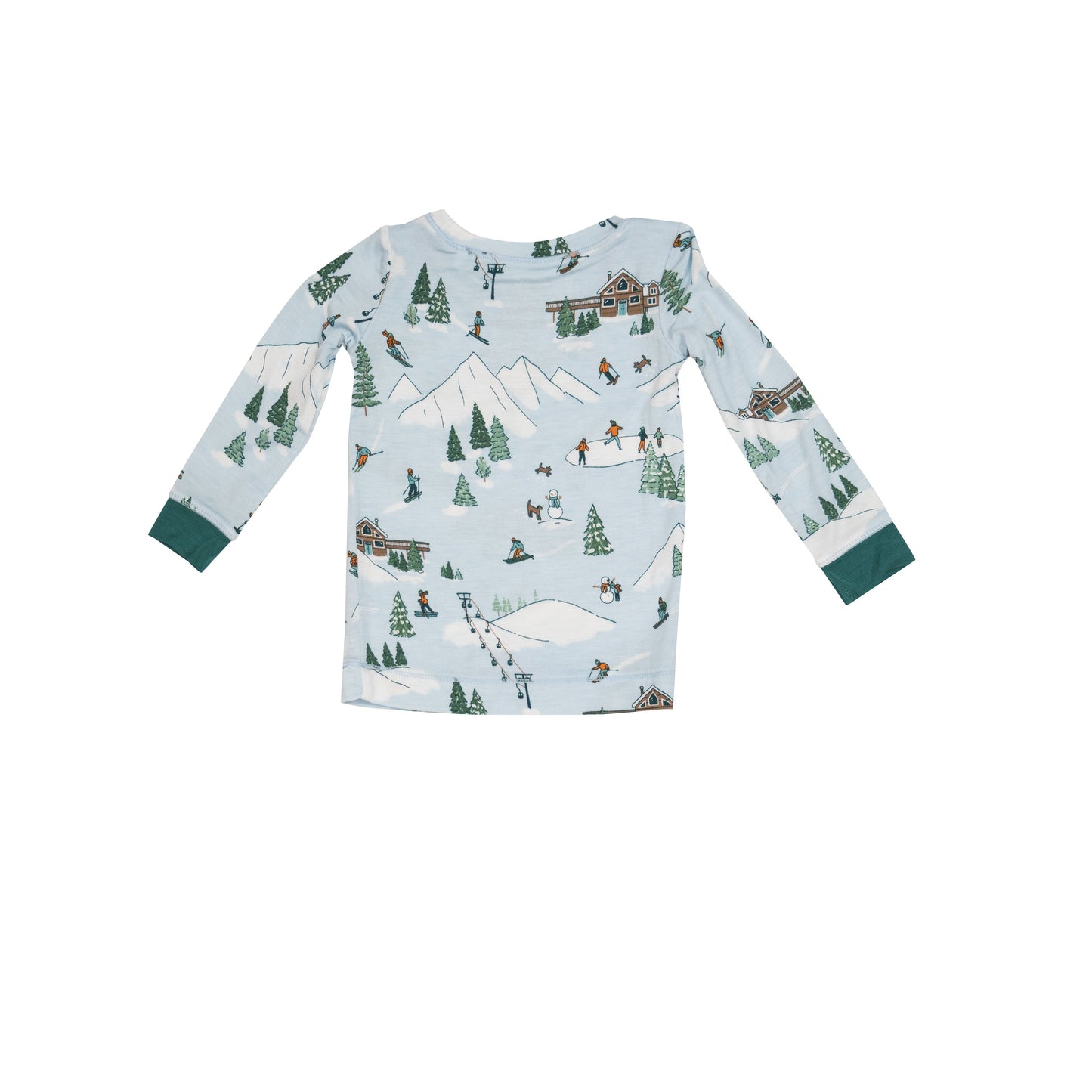 2-Piece Lounge Wear Set, Winter Fun Skiing