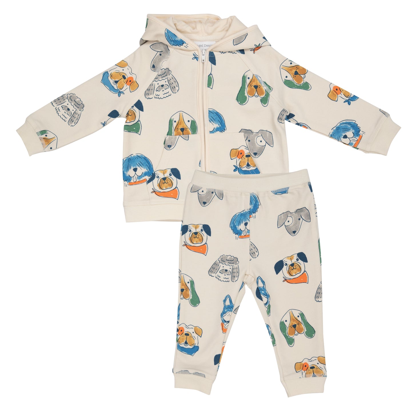 French Terry Hoodie & Jogger Set, Furry Friends