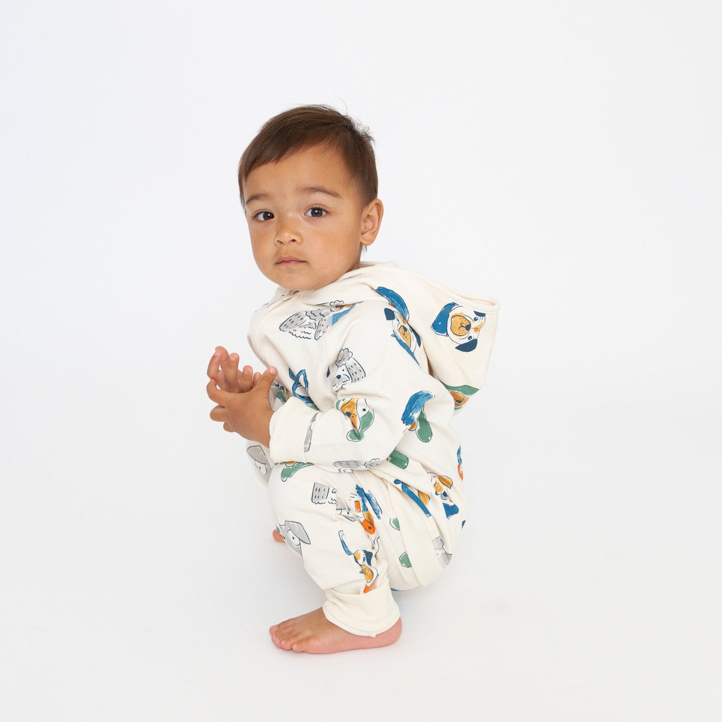 French Terry Hoodie & Jogger Set, Furry Friends