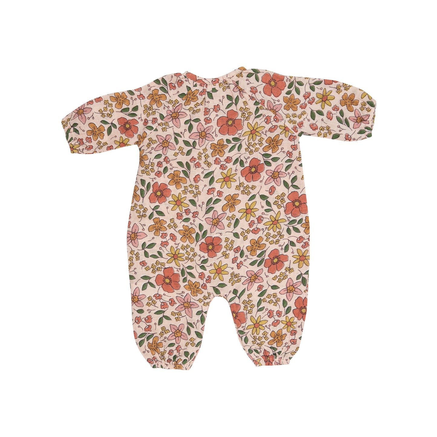 Muslin Romper, Poppies and Starflowers