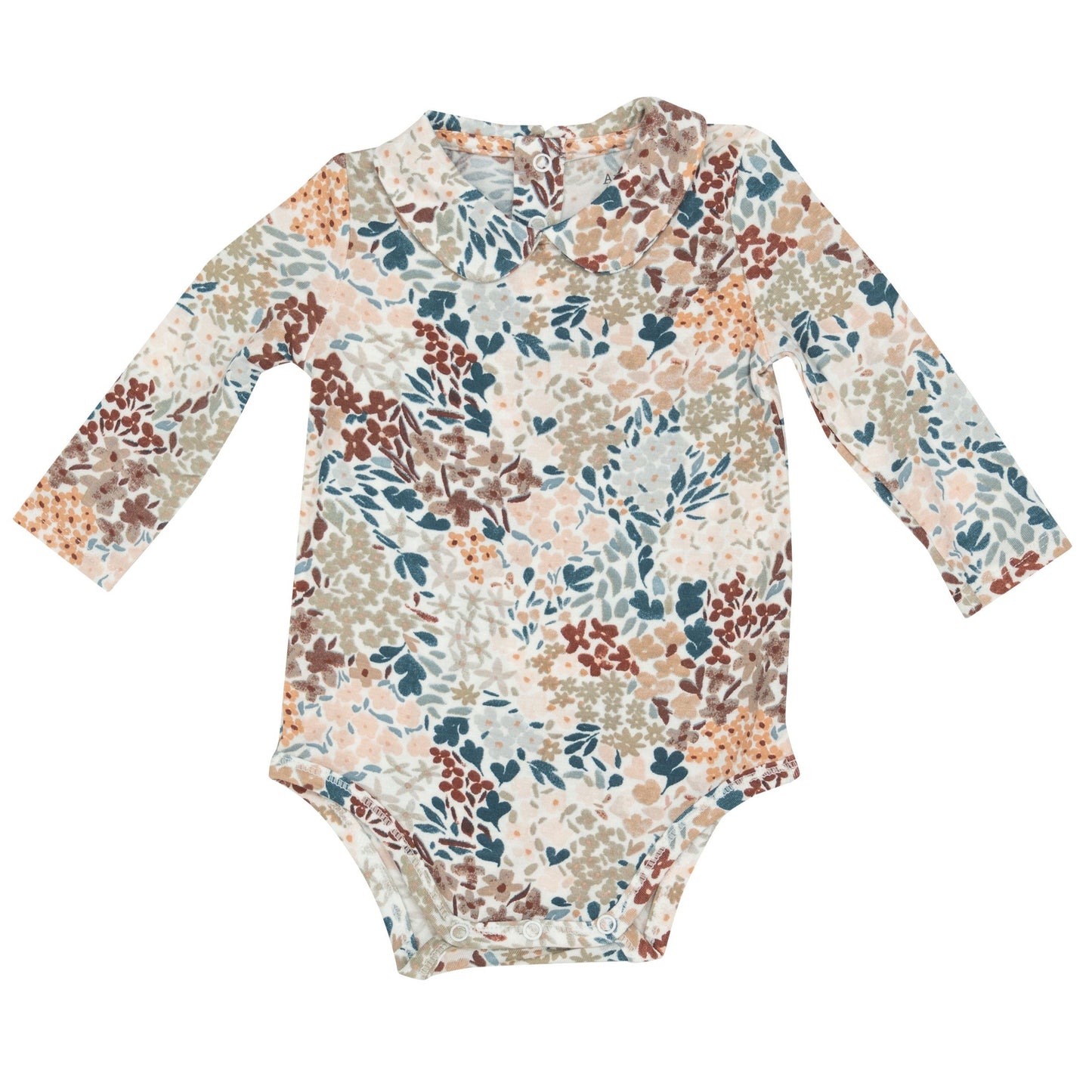 Peter Pan Collar Bodysuit, Painted Fall Floral