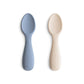 2-Pack Silicone Toddler Starter Spoons, Tradewinds/Shifting Sand