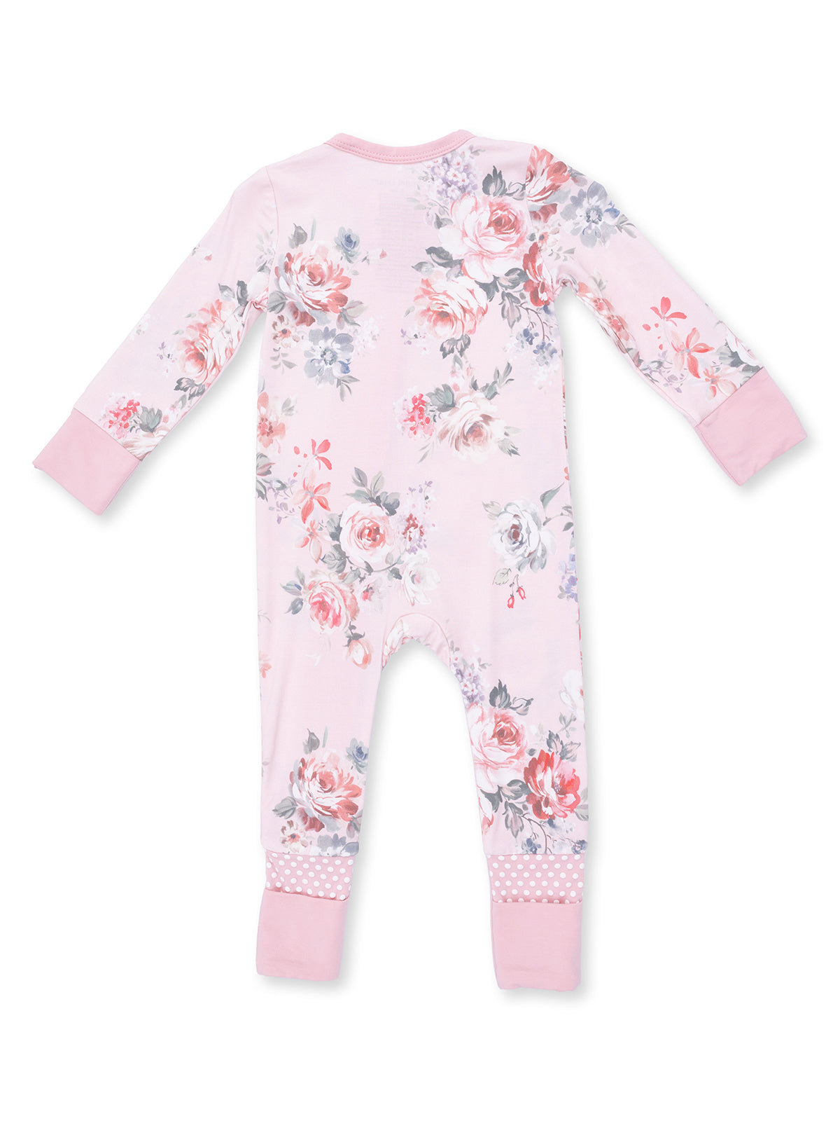 2-Way Zip Romper, Painterly Rose Bouquets