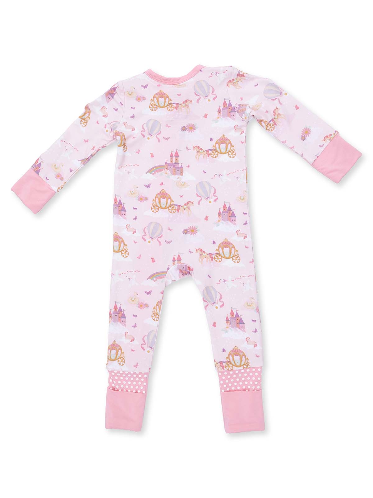 2-Way Zip Romper, Princess Unicorns and Castles