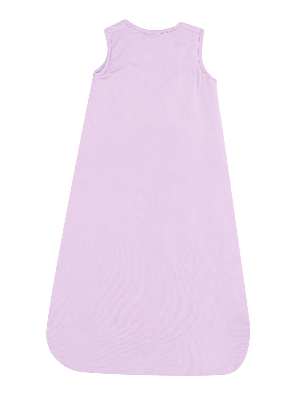 Light purple sleeveless dress, featuring a simple, elegant design with a straight hemline.