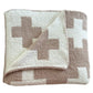 Phufy® Bliss Sofa Blanket, Cocoa/White Cross