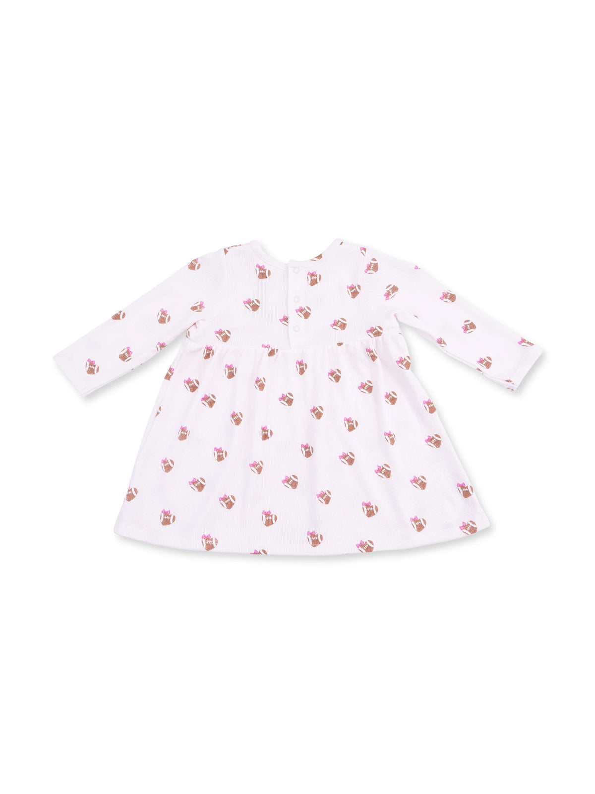 Ribbed Simple Dress & Bloomer, Mini Football Hearts