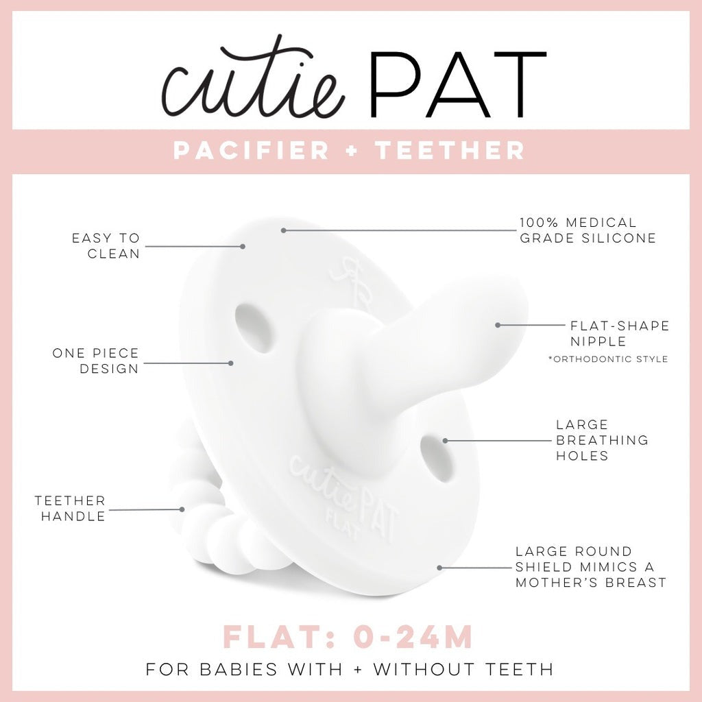 Cutie PAT Flat Pacifier, Dune