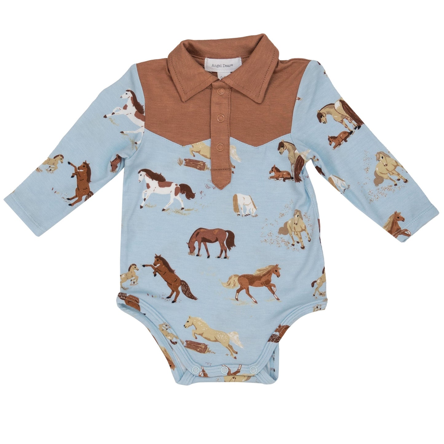 Cowboy Bodysuit, Horses Blue
