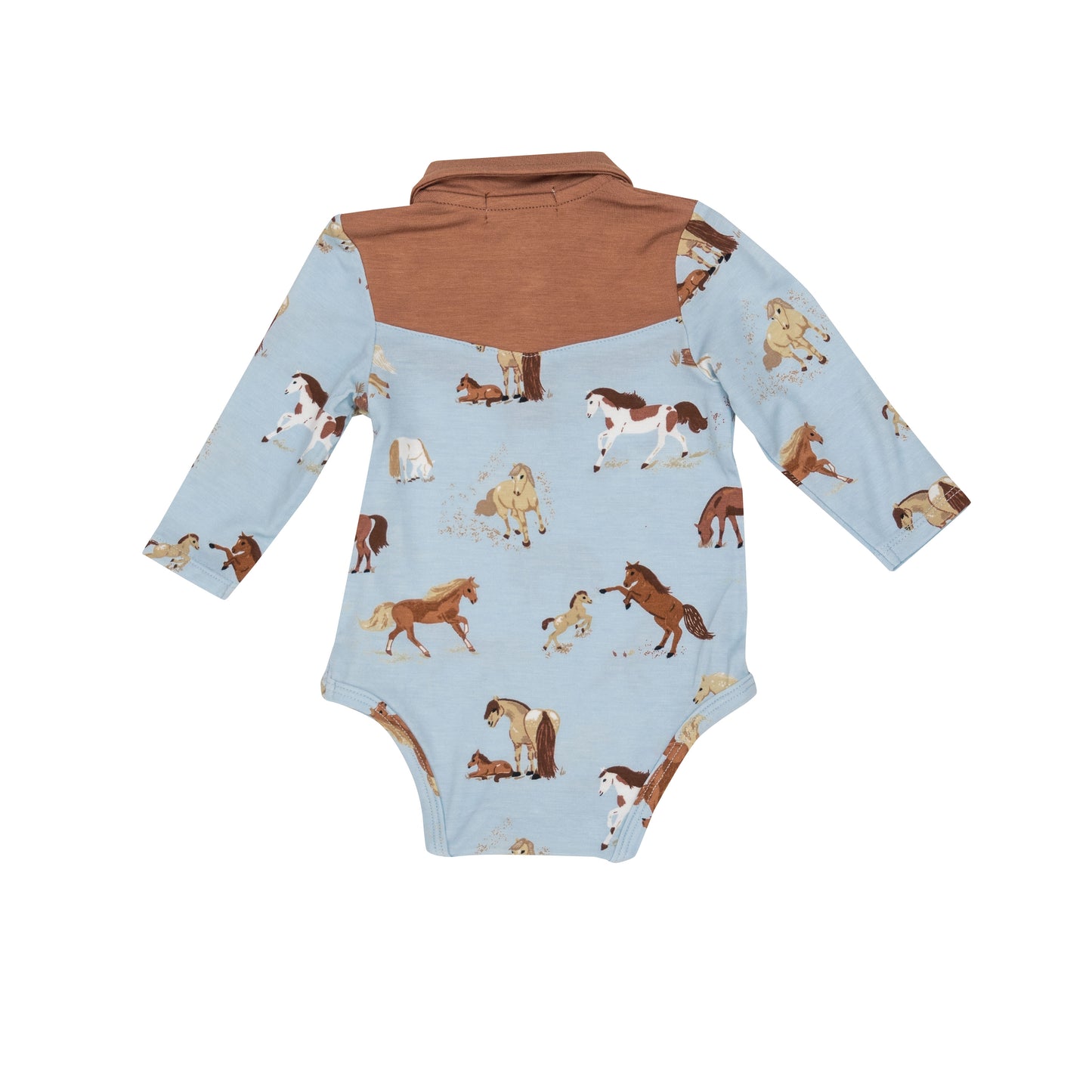 Cowboy Bodysuit, Horses Blue