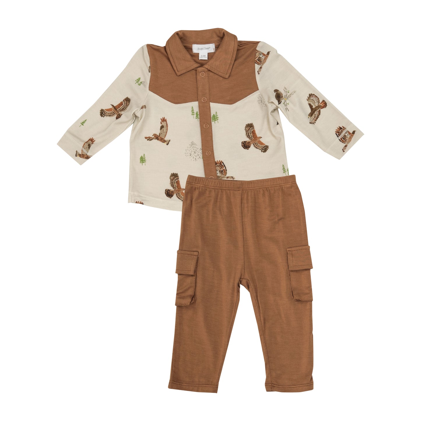 Cowboy Button Down Shirt & Pant Set, Hawks