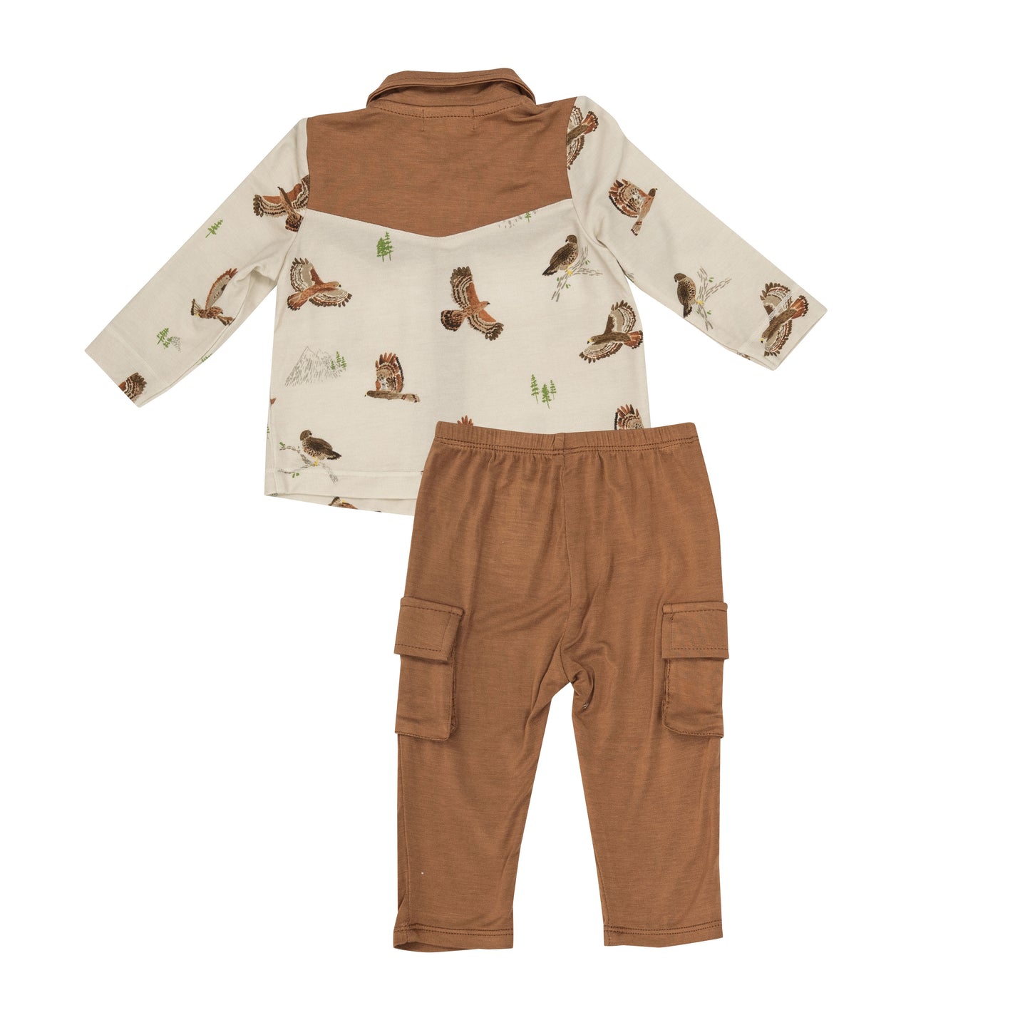Cowboy Button Down Shirt & Pant Set, Hawks