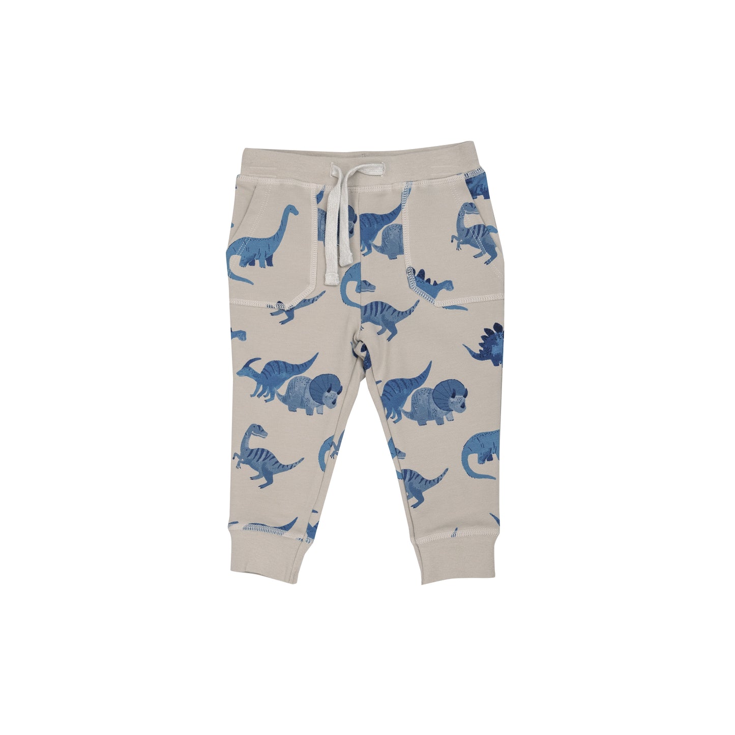 French Terry Raglan Sweatshirt & Jogger Set, Blue Dinos