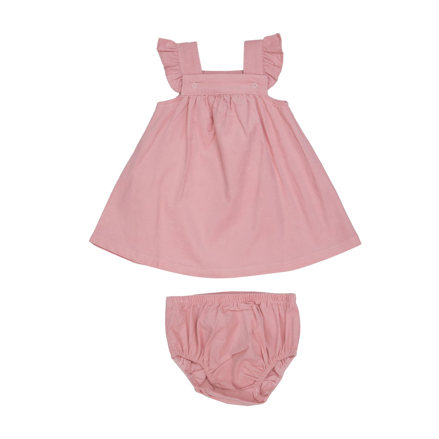 Corduroy Retro Jumper & Bloomer Set, Coral Blush