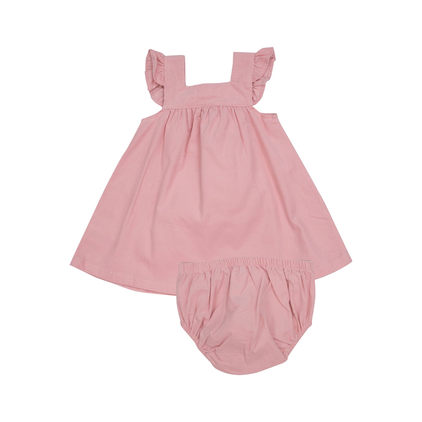 Corduroy Retro Jumper & Bloomer Set, Coral Blush