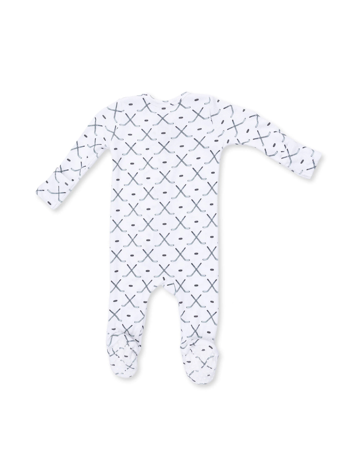 Ribbed 2-Way Zip Footie, Simple Hockey