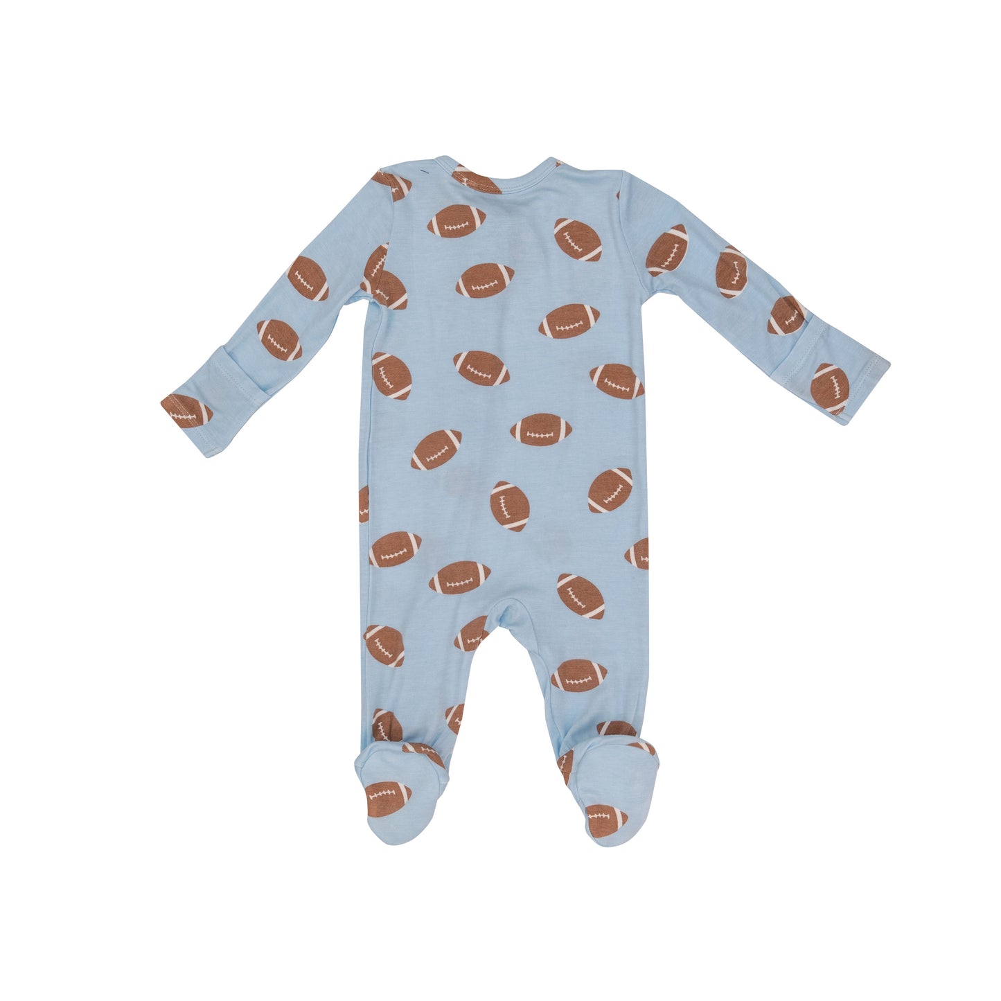 2-Way Zip Footie, Football Blue