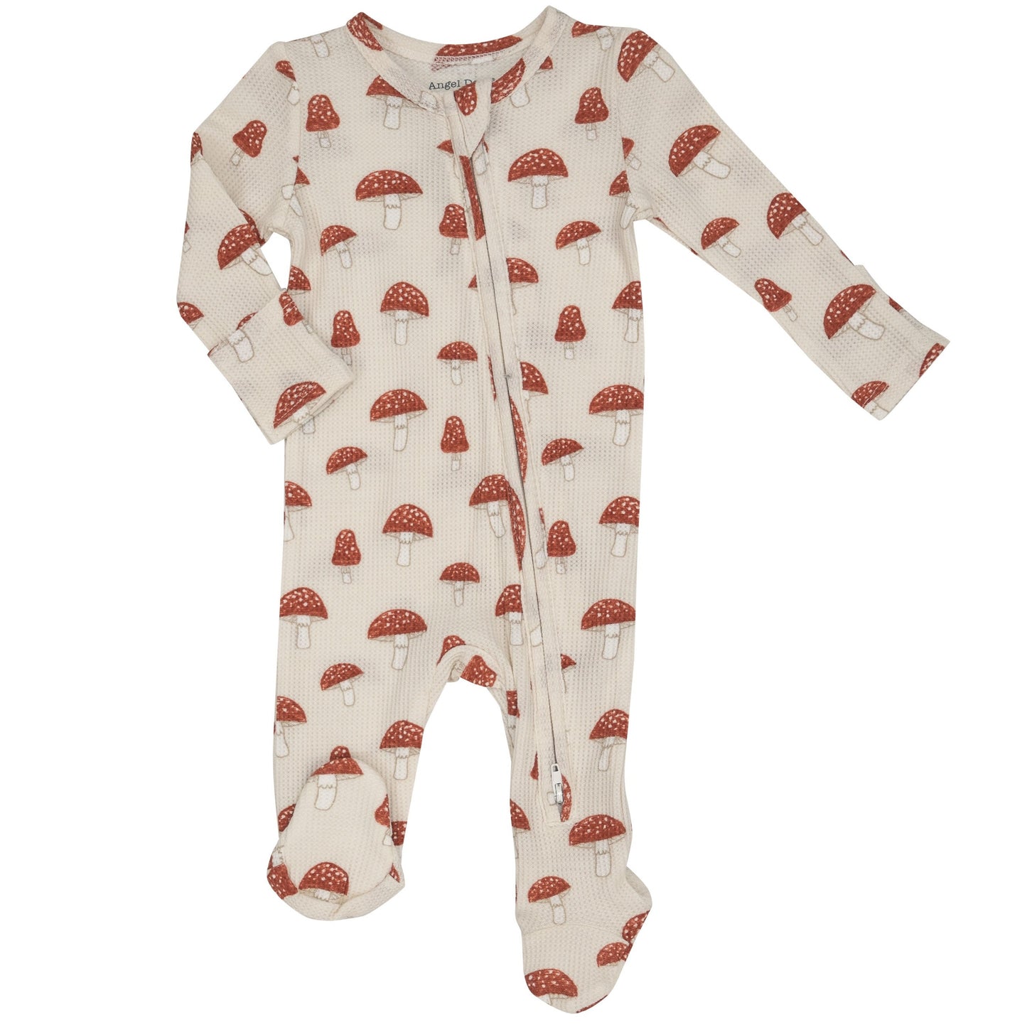 Thermal 2-Way Zip Footie, Sketchy Mushrooms