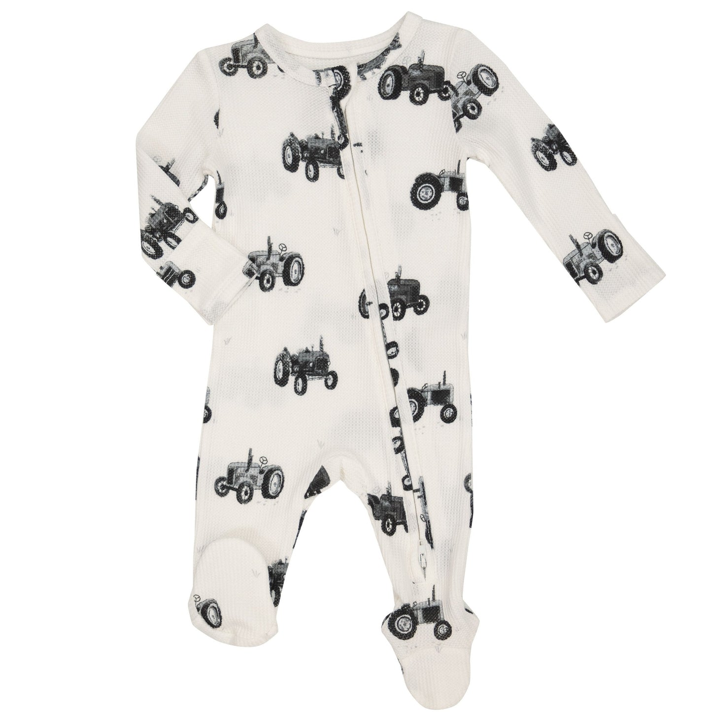 Thermal 2-Way Zip Footie, Tractors