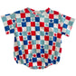Red, White & Blue Checkerboard / Organic T-Shirt Bubble
