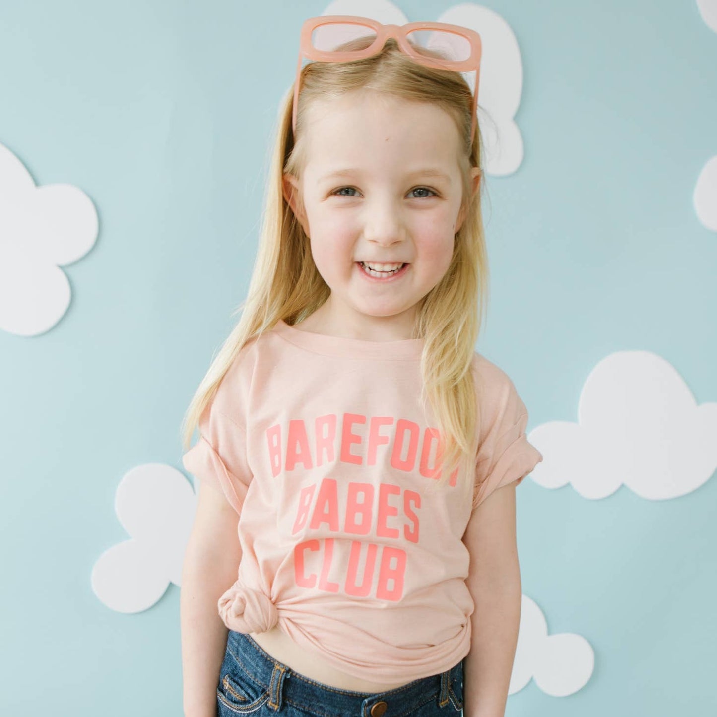 Kid's Graphic Short Sleeve Tee, Barefoot Babes Club