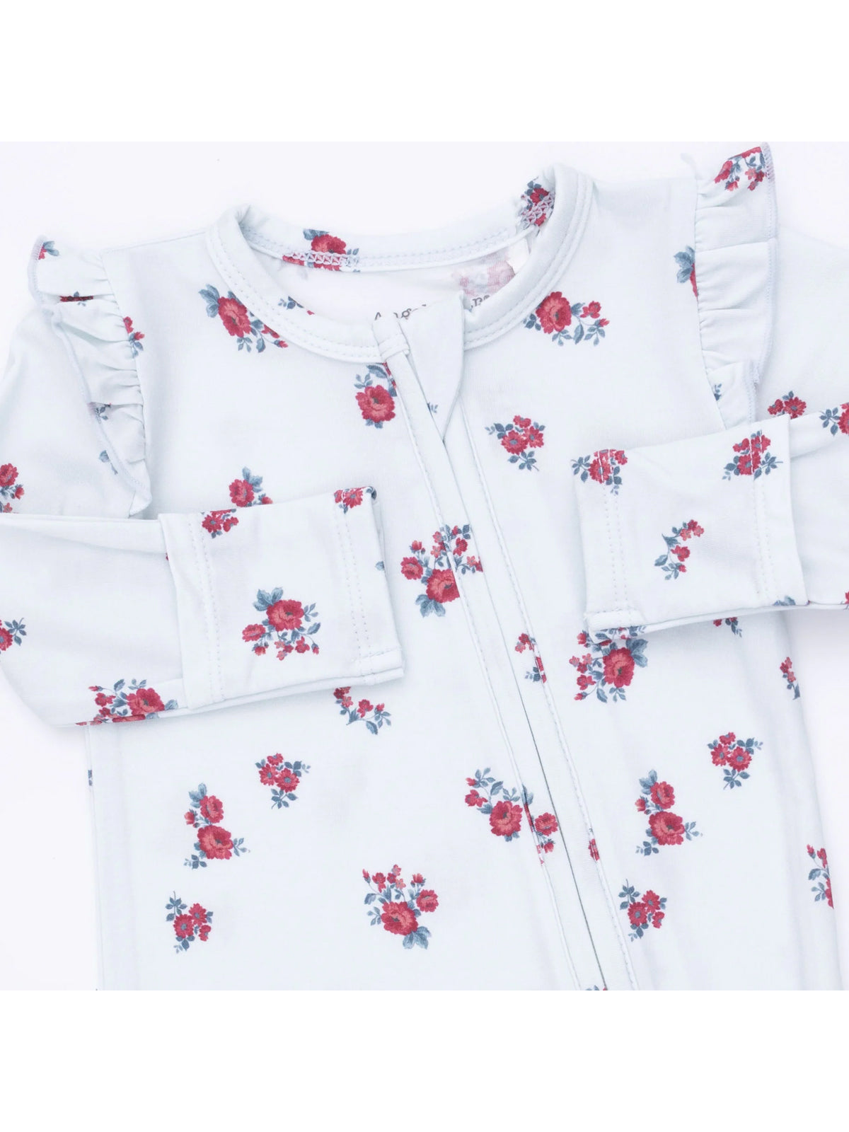 Ruffle Sleeve 2-Way Zip Footie, Alyssa Floral