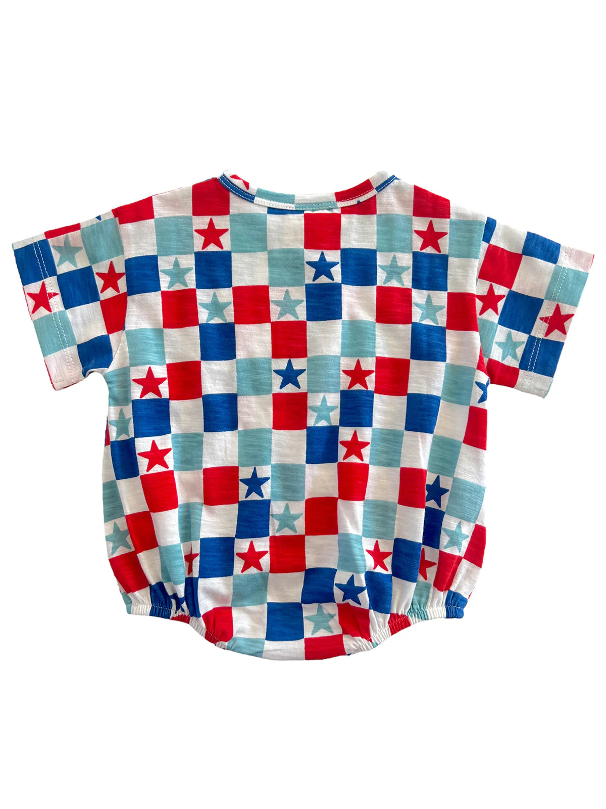 Red, White & Blue Checkerboard / Organic T-Shirt Bubble