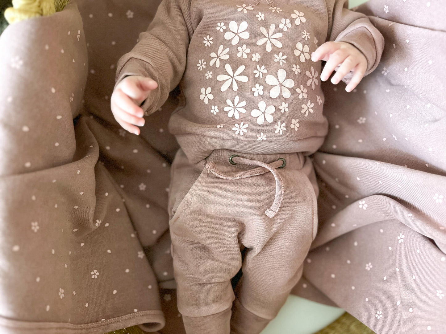 Organic Swaddle Blanket, Rosewood Flower