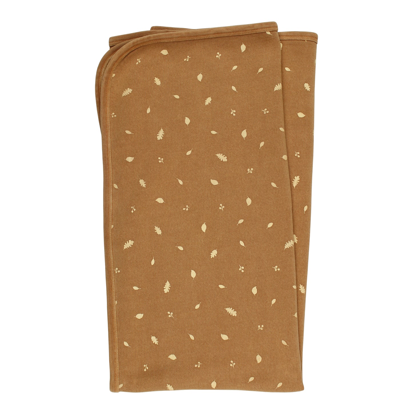 Organic Swaddle Blanket, Toffee Leaf