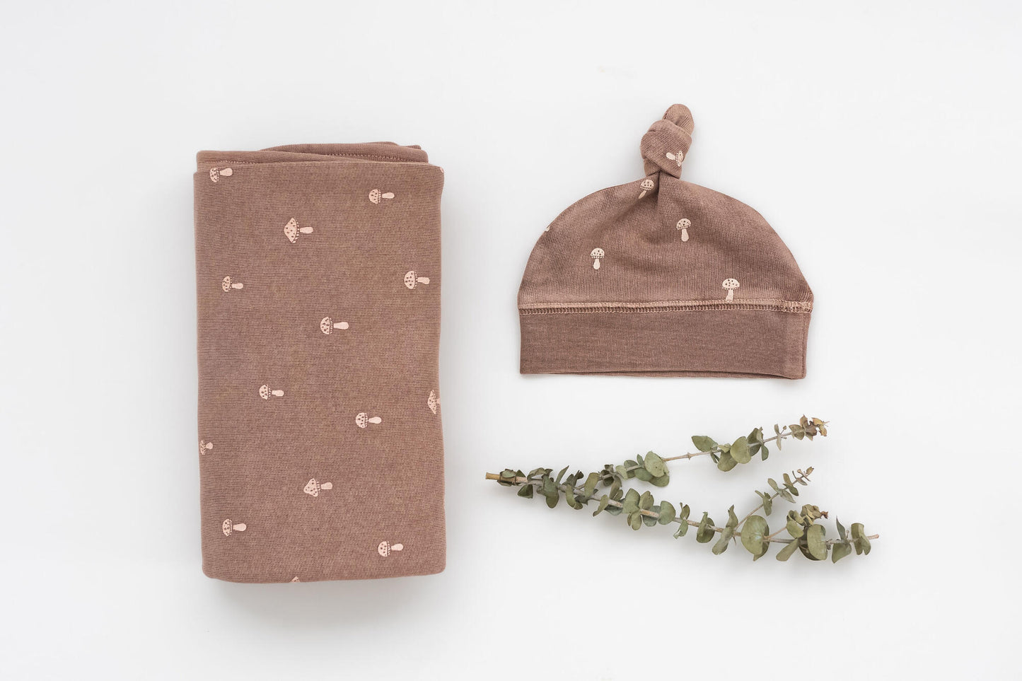 Organic Swaddle Blanket, Rosewood Flower