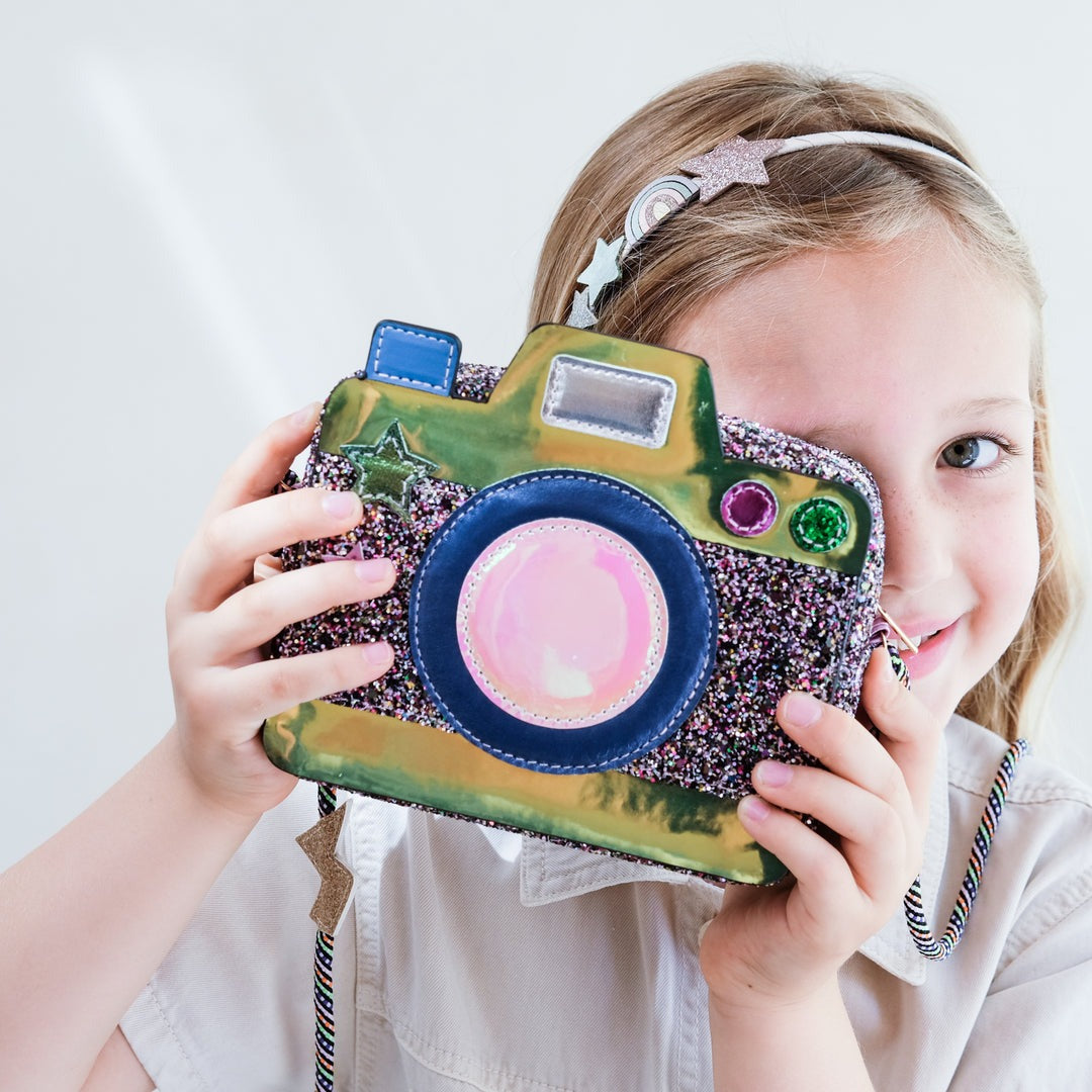 Camera Glitter Bag