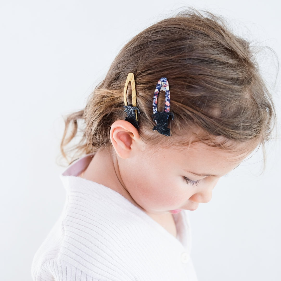 Chloe Cat Floral Hair Clip Set