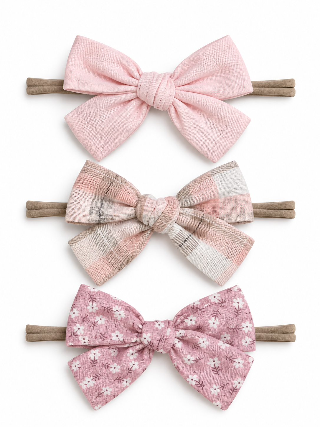3-Pack Nylon Bows, Lottie
