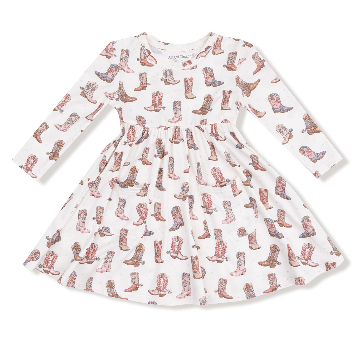Long Sleeve Twirly Dress, Future Cowgirl