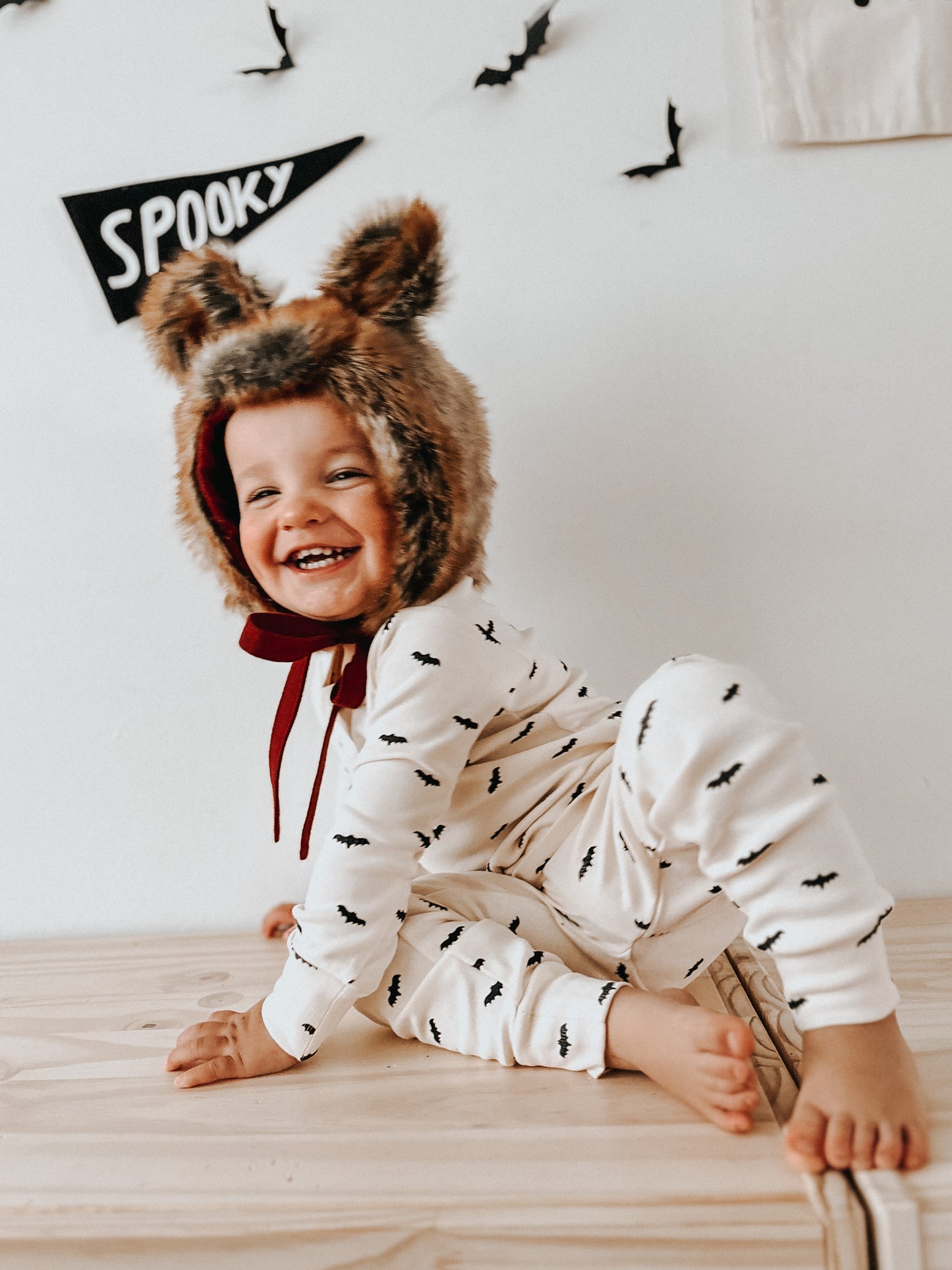 Organic Long Sleeve Pajama Set, Bats